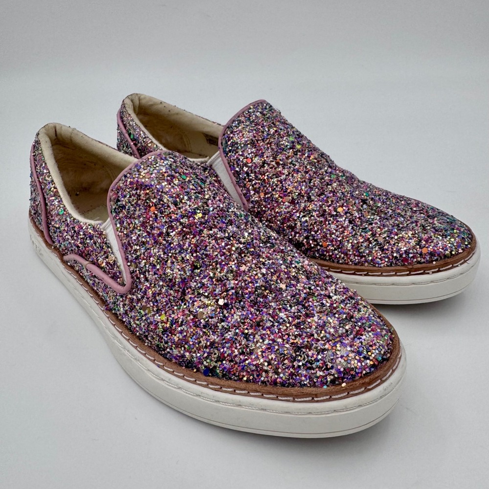 UGG‎ Jass Glitter Slip On Sneakers Pink Multicolor Womens Size 6 1091489
